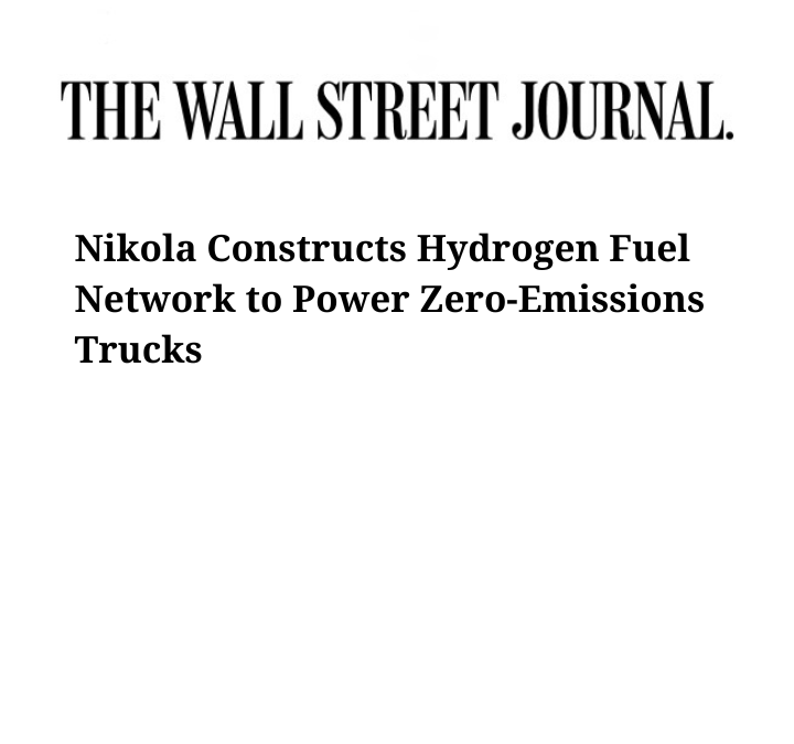 Nikola Constructs Hydrogen Fuel Network to Power Zero-Emissions Trucks